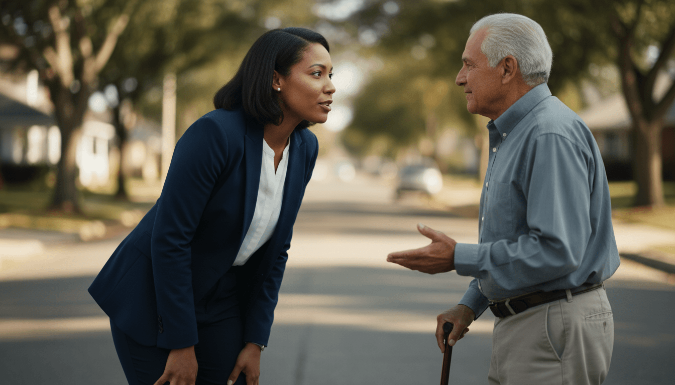 Senator Gail Davenport speaking at a community event